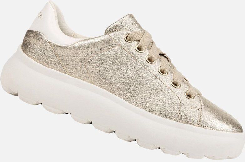 Geox - D SPHERICA EC4.1 - Sneakers - Goud/Optic White - Ademend