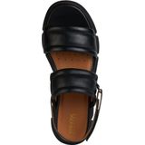 Geox - D Lisbon A - Sandaal - Zwart - Sleehak - Klittenbandsluiting
