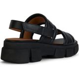 Geox - D Lisbon A - Sandaal - Zwart - Sleehak - Klittenbandsluiting