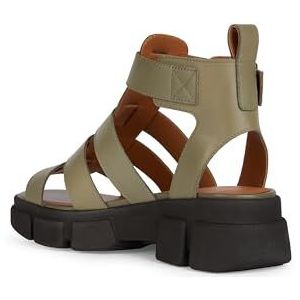 Geox Dames D Lisbona B Wedge Sandaal, Sage, 35 EU, sage, 35 EU