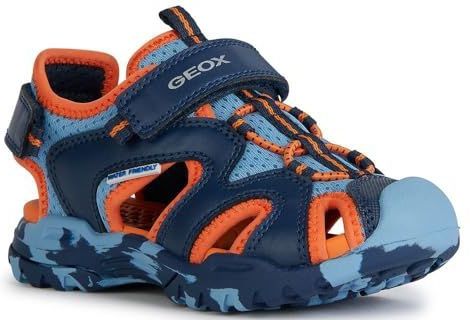 Geox Jongen J Borealis Boy C Sandaal, Lt Blue Oranje, 24 EU