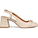 Pumps slingback Coronilla, vierkante top GEOX. Leer materiaal. Maten 36. Beige kleur