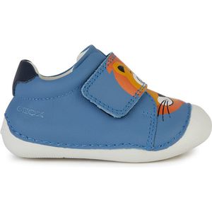 GEOX B TUTIM C Sneakers - AVIO - Leer - Klittenbandsluiting - Antibacteriële Binnenzool