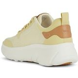 Geox - D Nebula 2.0 X - Dames Gymschoenen - Lichtgeel - Synthetisch/Leer - Sleehak
