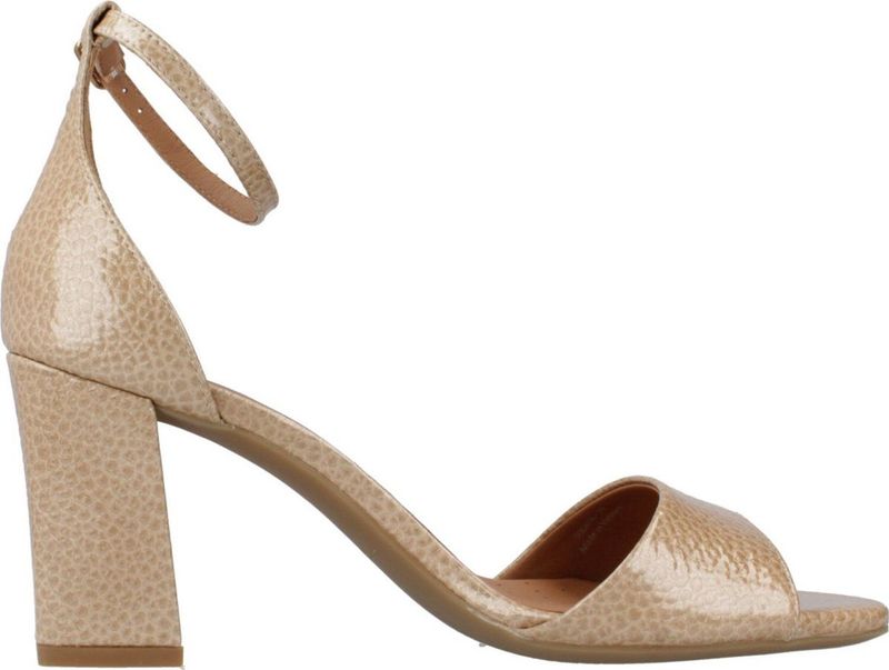 Geox D New ERAKLIA 80 sandalen met hak voor dames, DK skin, 35 EU, Dk Skin, 35 EU