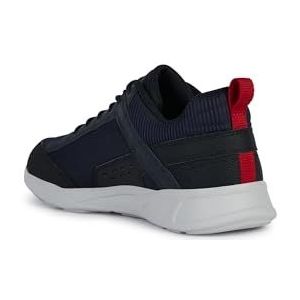 Geox, Schoenen, Heren, Blauw, 43 EU, Polyester, Blauwe Sanzio Sneakers voor Mannen