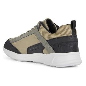 Geox U Sanzio C Sneakers voor heren, Sage/Black, 42 EU, Sage Black, 42 EU