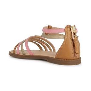 Geox J Karly Girl Sandalen voor meisjes, Biscuit Lt Coral, 37 EU