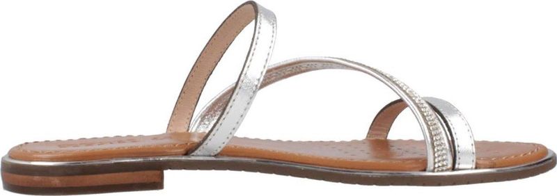 Geox - D Sozy Plus A - Flat Sandalen - Grijs - Ademend - Dames