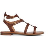 Platte sandalen Sozy GEOX. Leer materiaal. Maten 38. Kastanje kleur