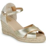 GEOX - GELSA LOW - Sandalen - Licht Goud - Metallic Leer
