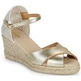 GEOX - GELSA LOW - Sandalen - Licht Goud - Metallic Leer