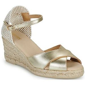 GEOX - GELSA LOW - Sandalen - Licht Goud - Metallic Leer