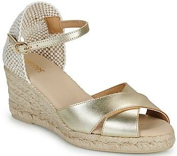 GEOX - GELSA LOW - Sandalen - Licht Goud - Metallic Leer