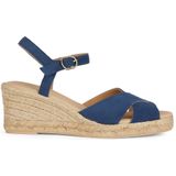 Geox - Moderne Verhogende Sleehakken - Blauw - Leer