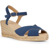 Geox - Moderne Verhogende Sleehakken - Blauw - Leer