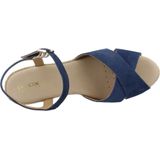 Geox - Moderne Verhogende Sleehakken - Blauw - Leer