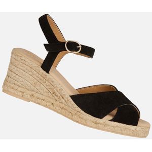 GEOX - GELSA LOW - Sandalen - Zwart - Suède Bovenwerk