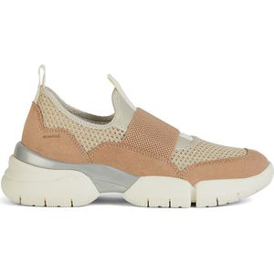 Ademende sneakers om zo aan te trekken Adacter GEOX. Polyester materiaal. Maten 40. Beige kleur