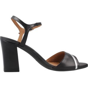 GEOX - D NEW ERAKLIA 80 - Sandalen - Zwart - Materiaal met Metallic Details