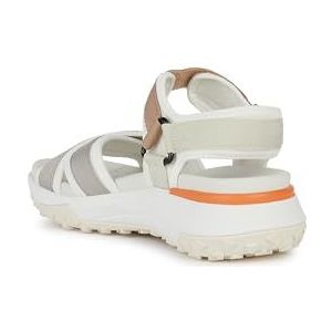 Geox, Schoenen, Dames, Wit, 39 EU, Comfortabele platte sandalen voor vrouwen