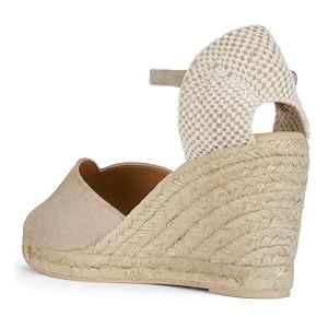 Geox Dames D GELSA B Wedge Sandaal, LT Taupe, 41 EU, Lt Taupe, 41 EU