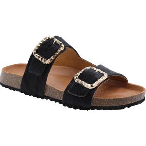 Geox, Slipper Zwart, Dames, Maat:39 EU