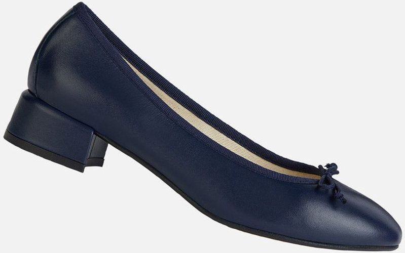 Ballerina - Zwart - Nappa - Lage Hak - Strikversiering