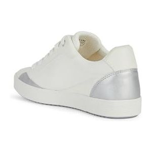 Geox D BLOMIEE E Sneakers voor dames, wit/optisch wit, 40 EU, Wit Optic White, 40 EU