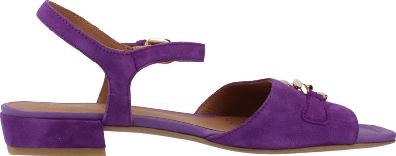 Geox - D New Eraklia 15 - Platte Damessandalen - Paars - Ademend Vermogen