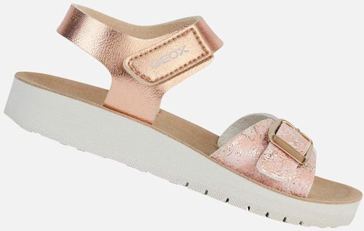 Geox J Costarei Gi Sandalen voor meisjes, roze goud, 24 EU