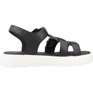 GEOX - J SANDAL KODETTE J - Zwart - Leer