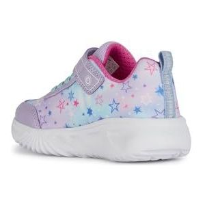 Geox J Assister Girl B Sneakers voor meisjes, Lilac Watersea, 34 EU