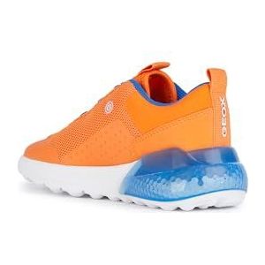 Geox Jongens J Activart Illuminus Sneakers, oranje, 24 EU