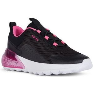 Geox J Activart Illuminus Sneakers voor meisjes, Black Fluo Fuchsia, 35 EU