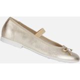 GEOX Plié Ballerina's - Platinakleurig - Leer - Ademende en Flexibele Stijl