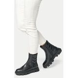 Unikleur - Chunky Laarzen - Zwart - Plateau - Ritssluiting - Normale Wijdte