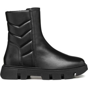 Unikleur - Chunky Laarzen - Zwart - Plateau - Ritssluiting - Normale Wijdte