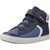 GEOX - Gisli - Hoge Sneakers - Marineblauw - Polyurethaan