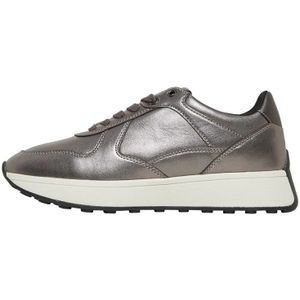 Geox - Amabel Sneakers - Grijs - Leer - Ademend - Laag Model