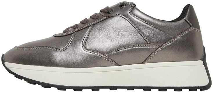 Geox - Amabel Sneakers - Grijs - Leer - Ademend - Laag Model