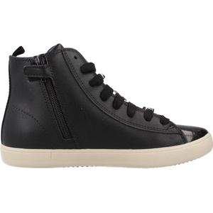 GEOX - Gisli - Hoge Sneakers - Zwart - Polyurethaan