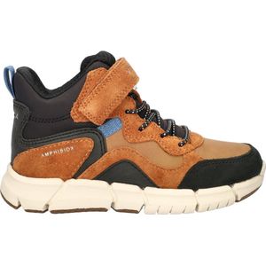Geox - J Flexyper - Veterboot - Zwart Bruin - Suède Nylon Imitatieleer