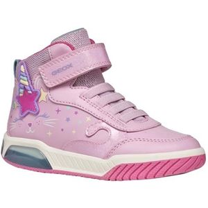 Geox - J Inek Girl - Sneaker - Roze - Meerkleurig - Kunstleer