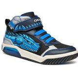 Geox - J Inek Boy A - Sneaker - Marineblauw/Turquoise - Textiel