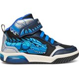 Geox - J Inek Boy A - Sneaker - Marineblauw/Turquoise - Textiel