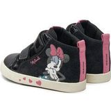 Geox - Kilwi - Sneakers - Zwart/Oudroze - Nubuckleer