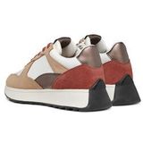 Geox - Amabel - Sneakers - Wit - Roze-Beige - Nappaleer en Suèdeleer