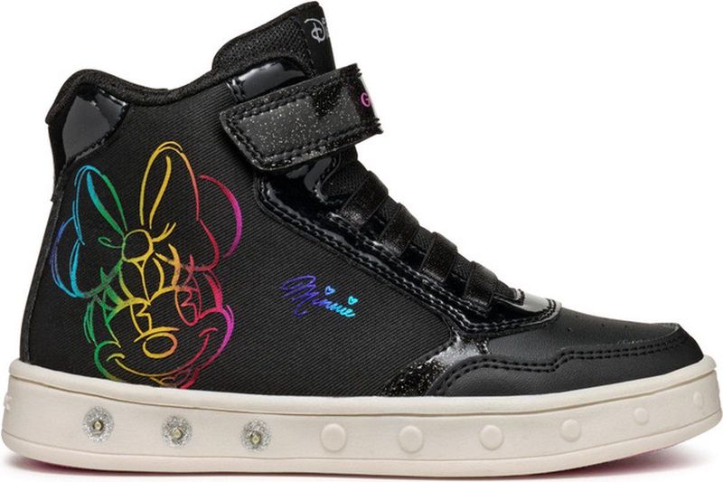 GEOX - Skylin - Hoge Sneakers - Zwart - Polyurethaan