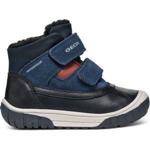 Geox - OMAR BOY WPF - Klittenbandlaarzen - Zwart/Navy - Met Warme Voering